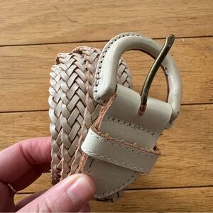 Madewell Braided Leather Belt – Ivory / Cream | XXS/S